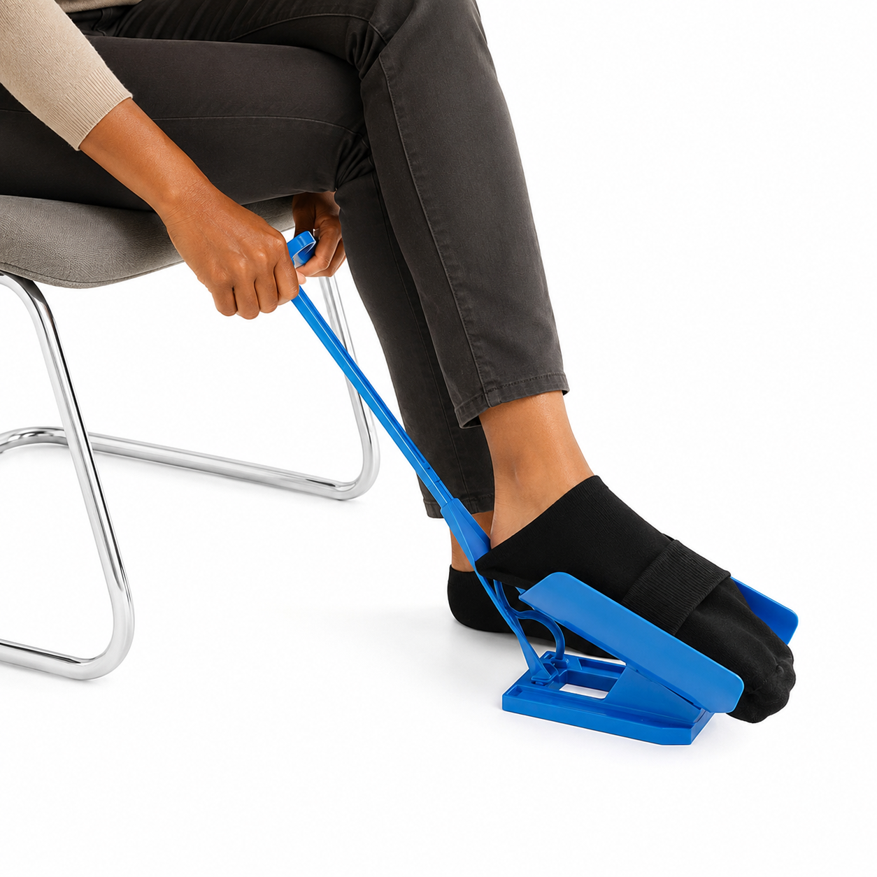 Enfile chaussette avec chausse-pied