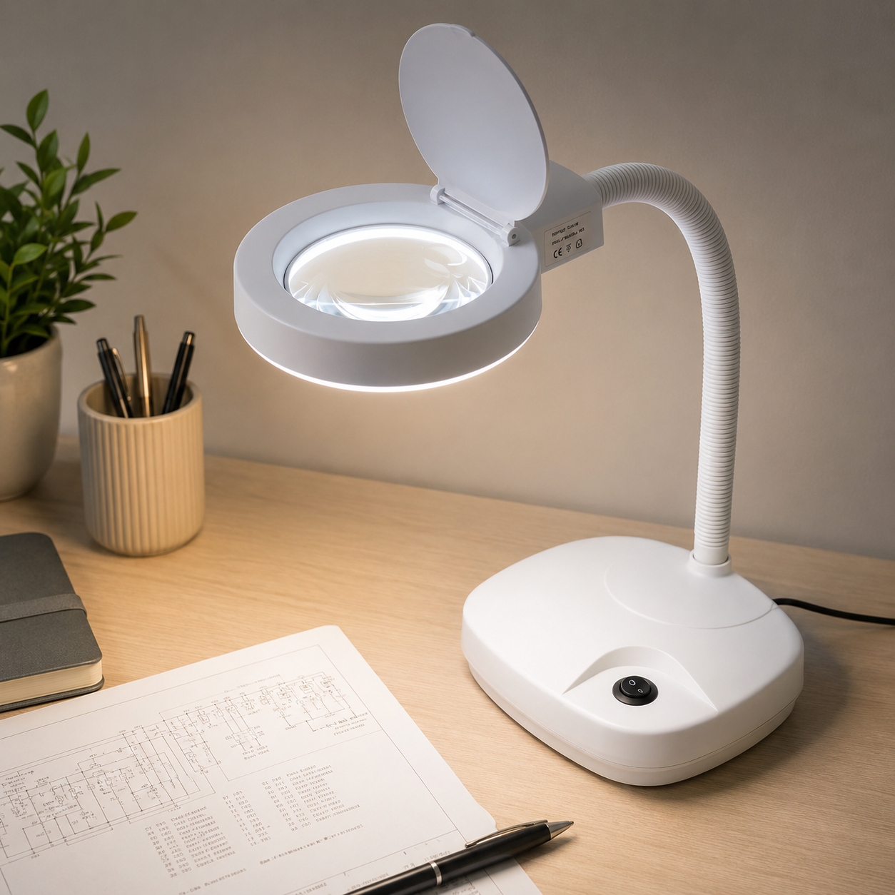 Lampe loupe de bureau