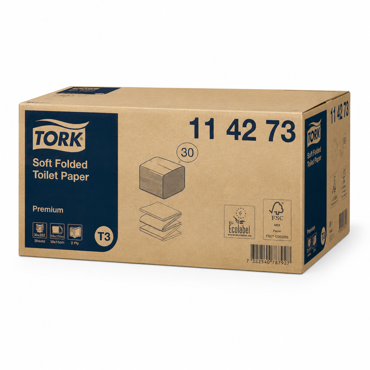 Papier toilette feuille à feuille Doux TORK