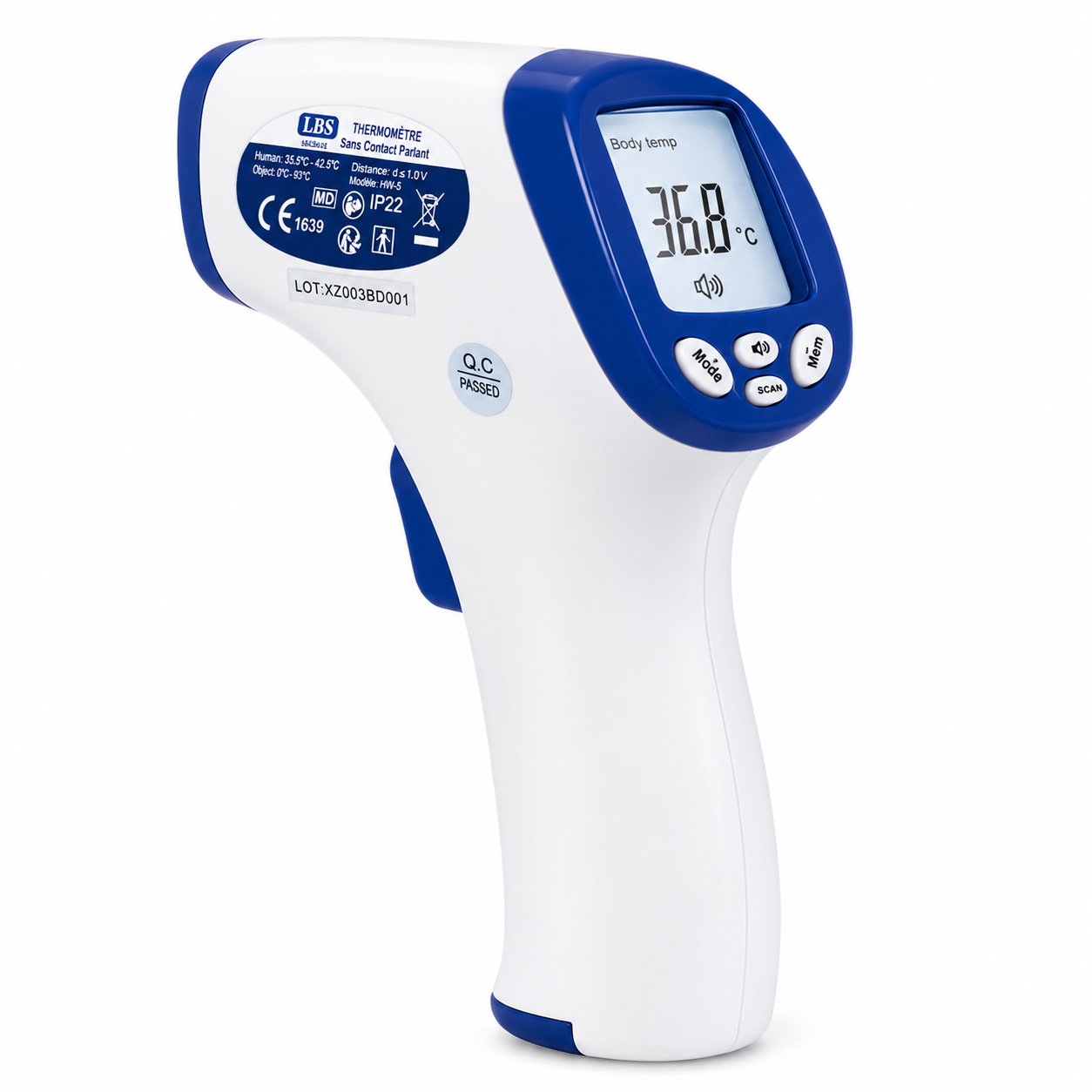 Thermomètre infrarouge parlant