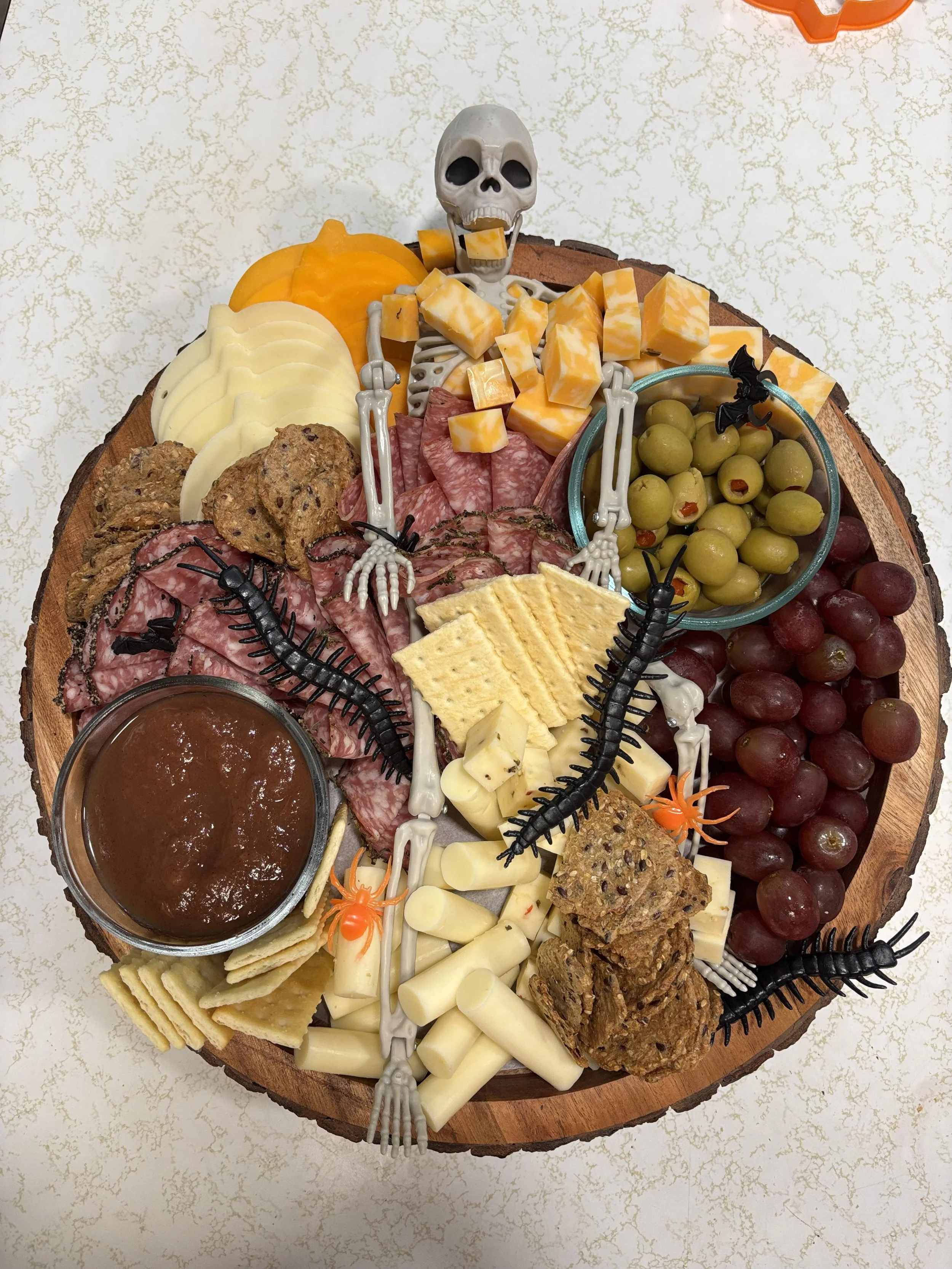 Spooky Skeleton Charcuterie Board