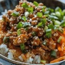Ground Turkey Teriyaki Rice Bowl