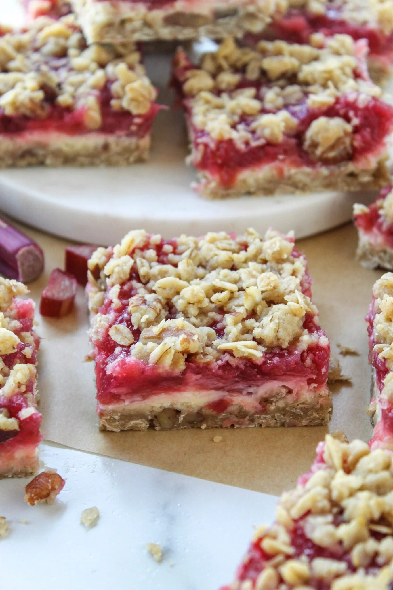 Rhubarb Cheesecake Bars
