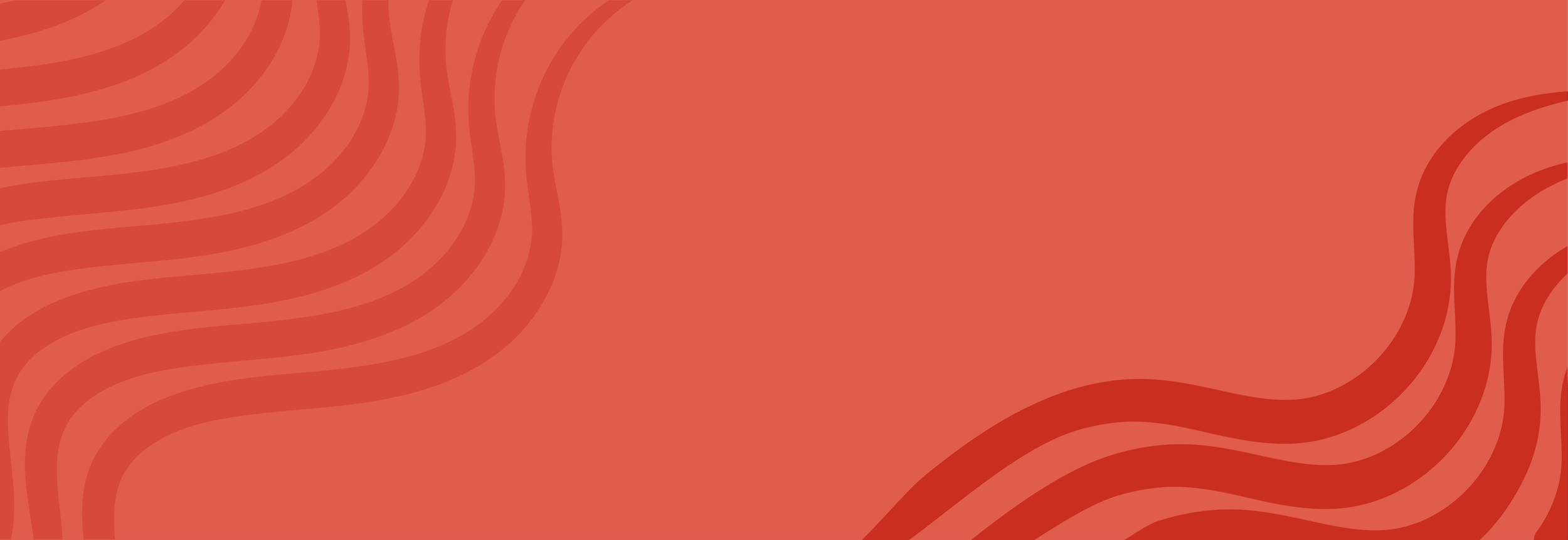 Abstract background with wavy lines and curves in shades of red and orange