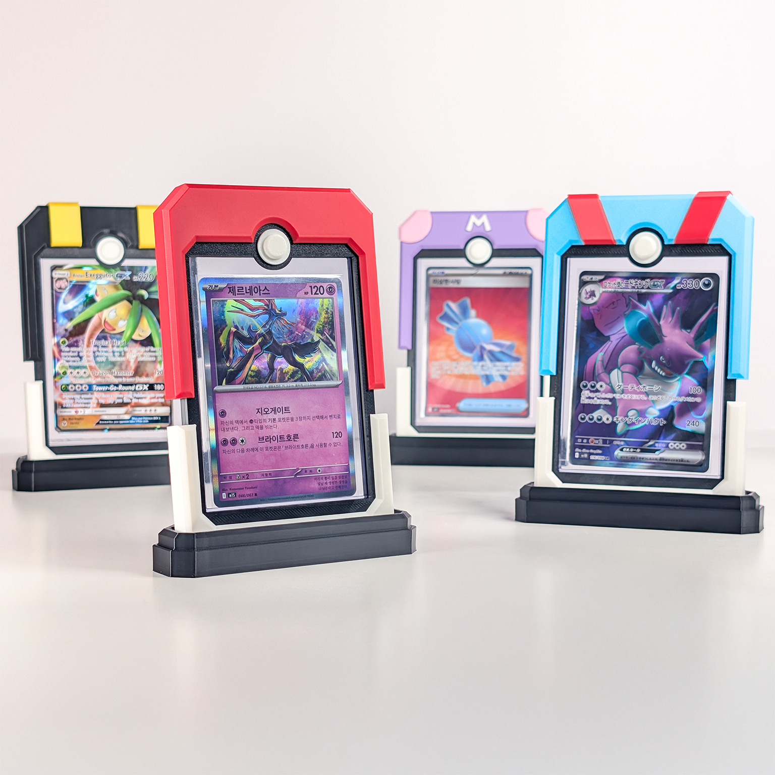 Tanookieco Trading card stand Pokemon Pokeball Trading card display