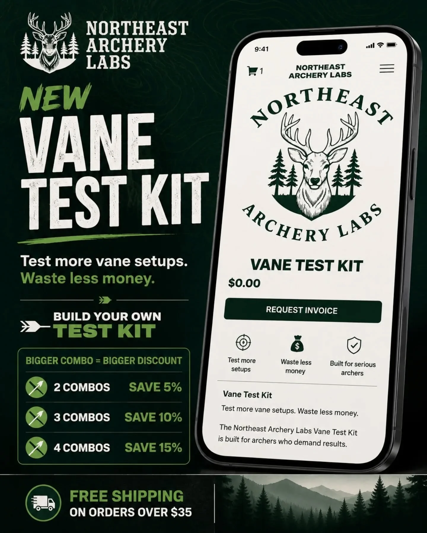 New Vane Test Kits are live.

Trying to dial in the right vane, wrap, and color combo? Don&rsquo;t waste money guessing on full packs before you know what works for your setup.

Build your own Vane Test Kit, test different combinations, and find what