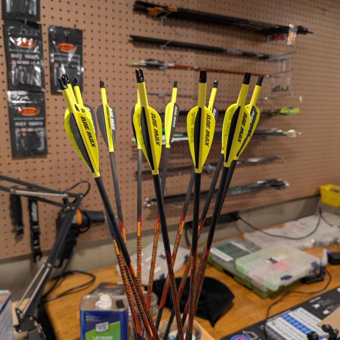 Customer build fresh off the bench. 🏹

Hunting season is coming fast, and this Black Eagle setup is built to be ready when it counts. Every build gets attention to the details&mdash;from component selection and arrow length to a clean, consistent fl