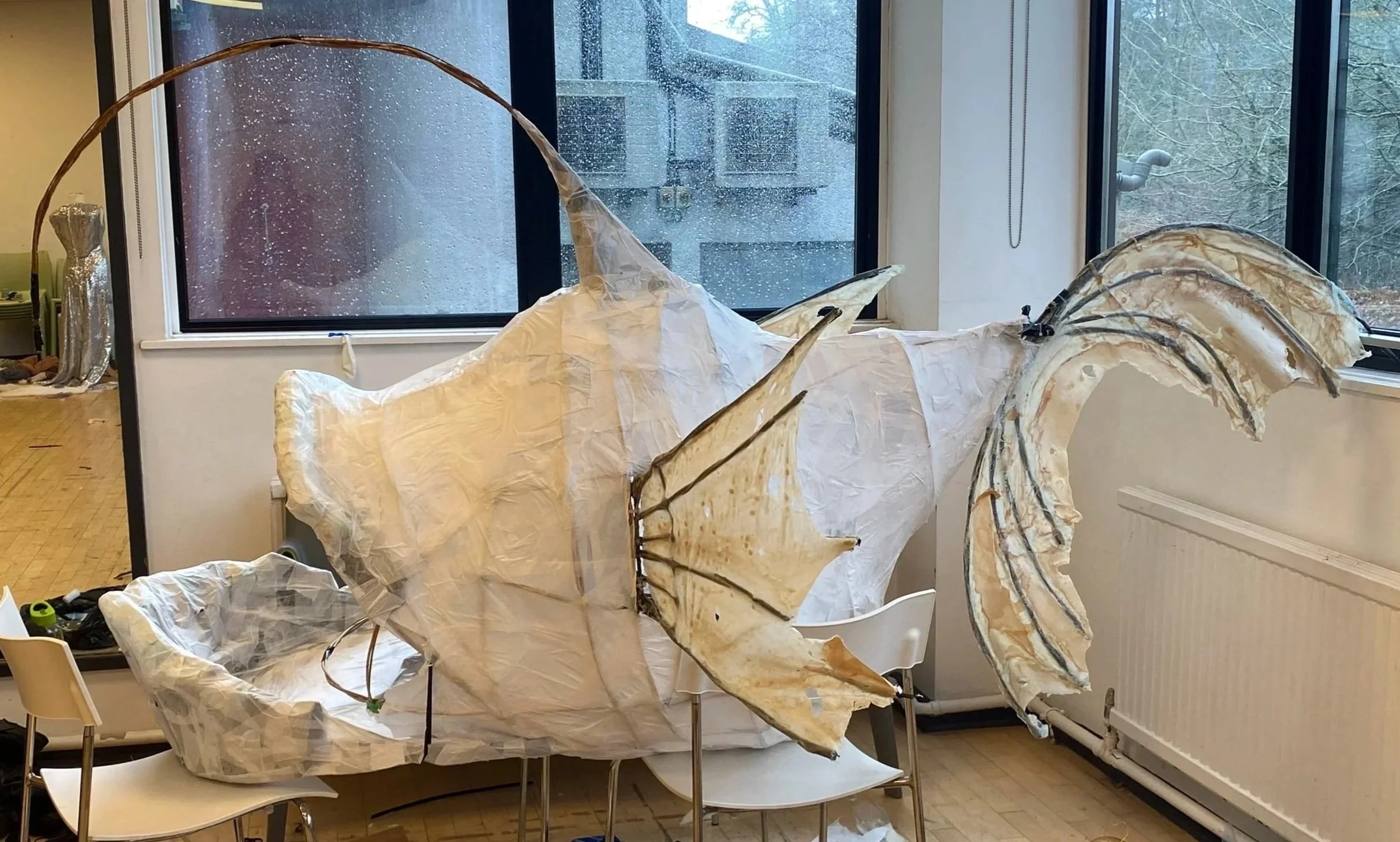 Covered the whole think in tissue paper.