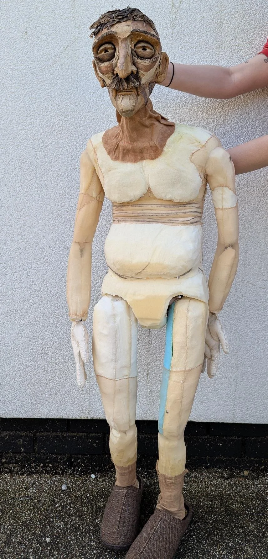 Stretched tights over the joints and torso so the clothes didn't get stuck