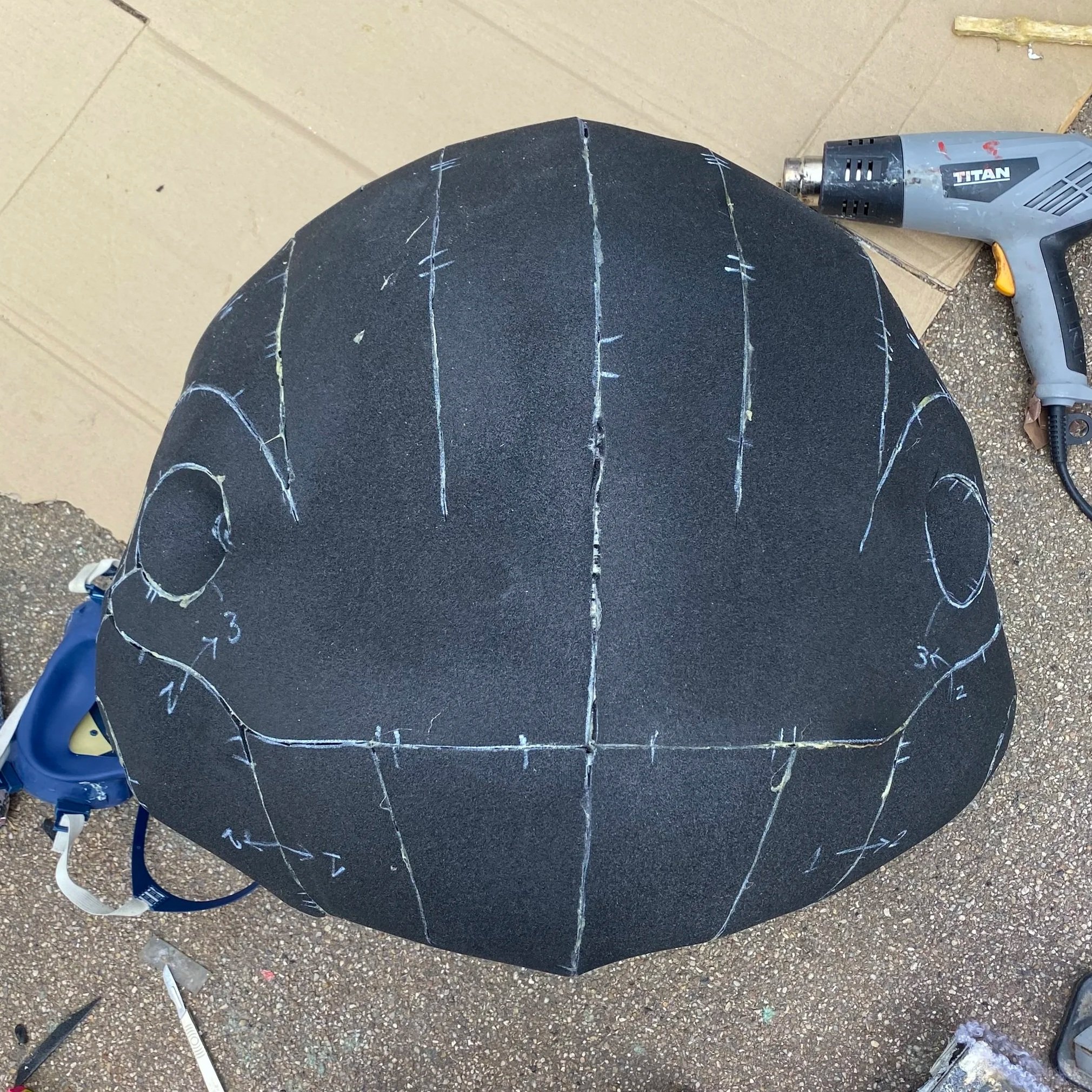 Stuck the pieces together with evo-stick. 