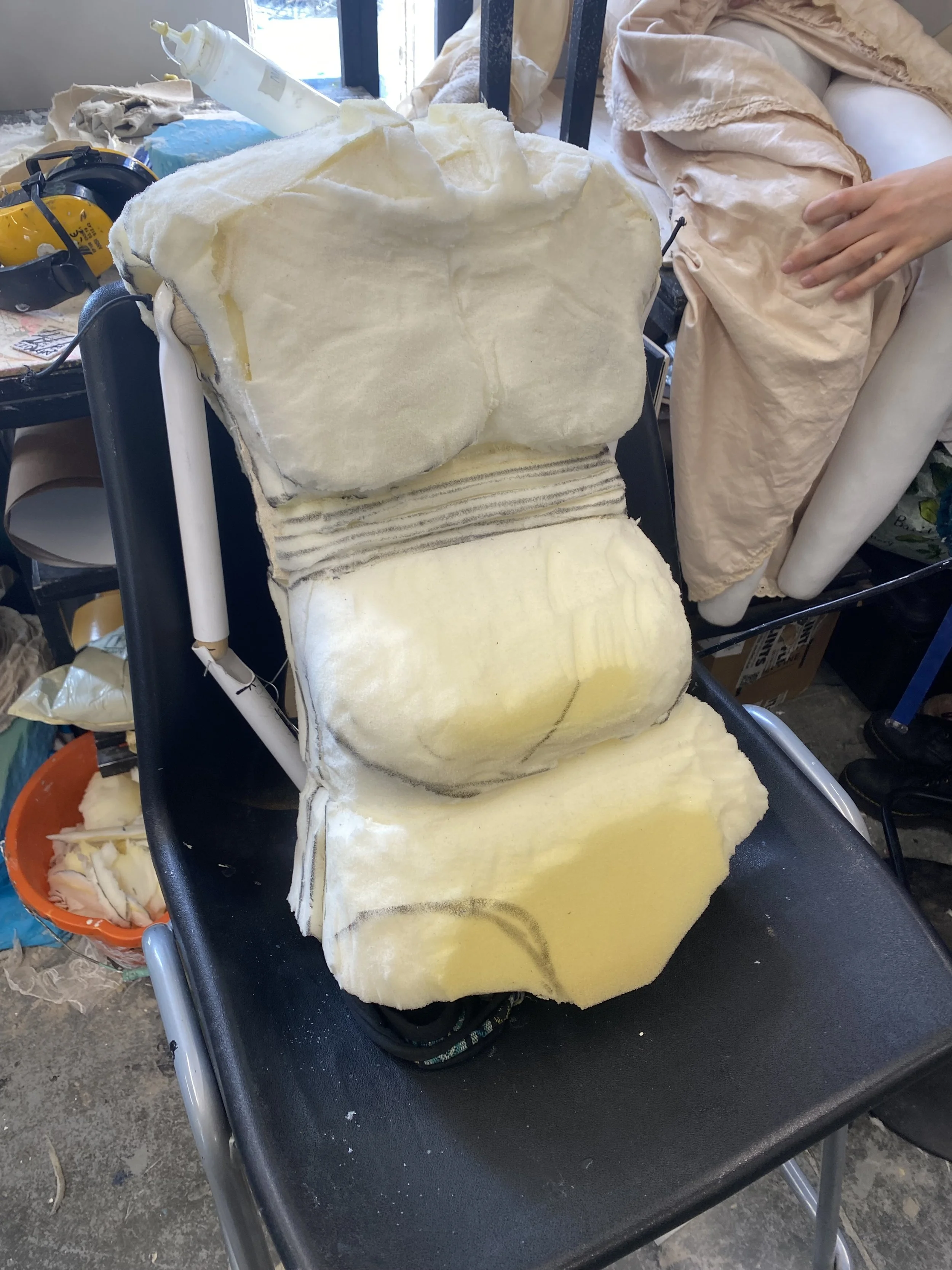 Smoothed out the rough carving and stuck in the joints