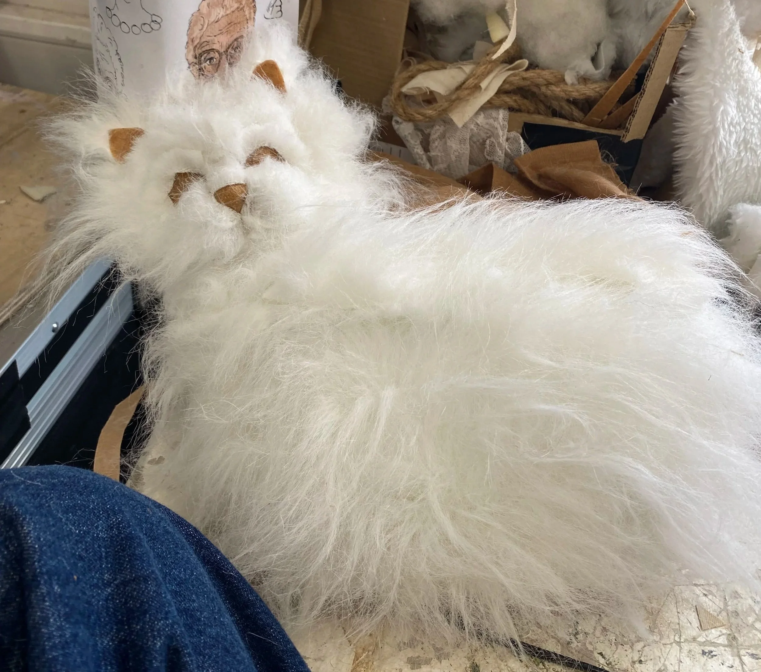 Sewed on fur 