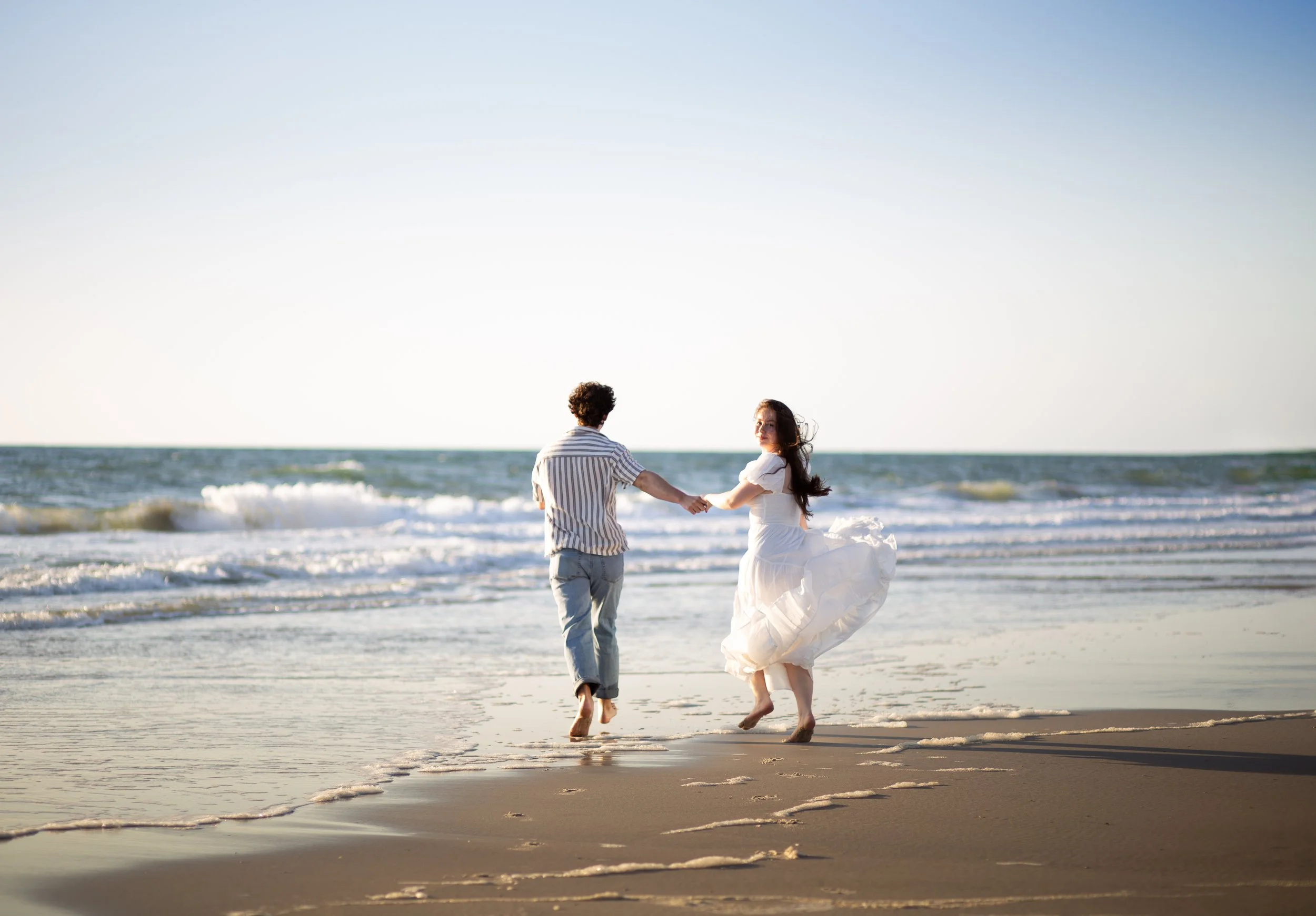 Cinematic Beach Engagement Session in Jacksonville Beach, Florida