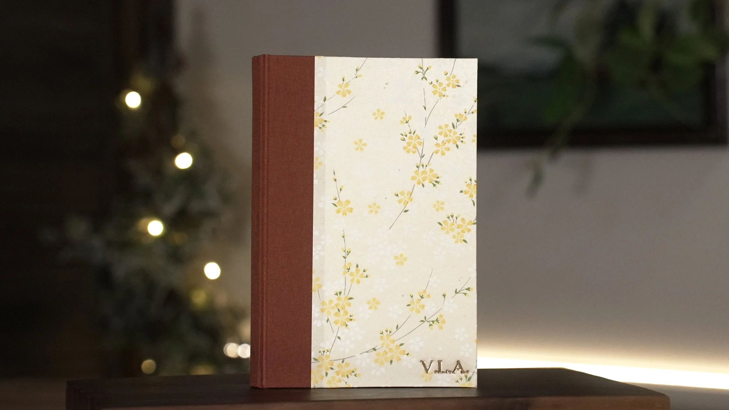 Image of a case bound journal from a bookbinding workshop near Washington, DC