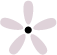 Abstract flower design with five petals for creative retreat website