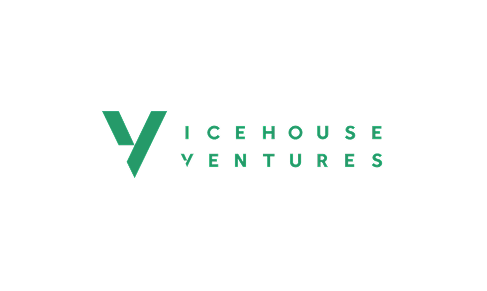 Logo of Icehouse Ventures with a stylized green 'V' and company name in green text on a black background.