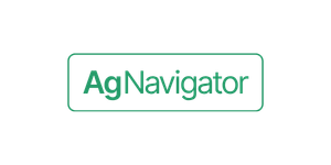 Neon logo of 'Ag Navigator' with green outline