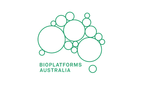 Graphic logo with multiple circles and the text 'Bioplatforms Australia' beneath.