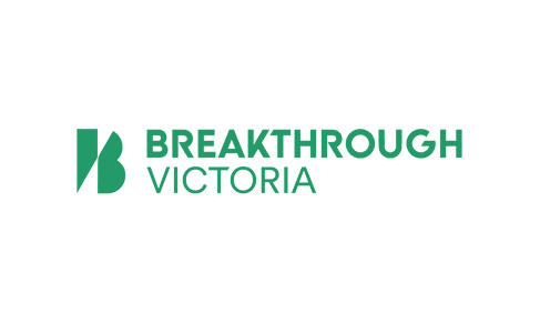 Logo of Breakthrough Victoria with stylized 'B' and text.