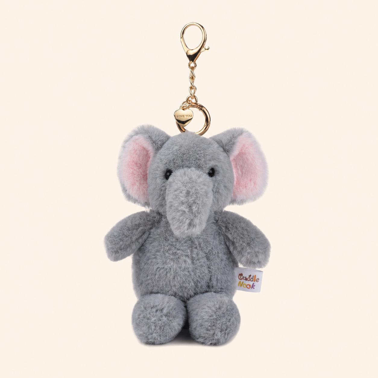 13cm Anno Elephant Keychain – Soft Plush Elephant Clip