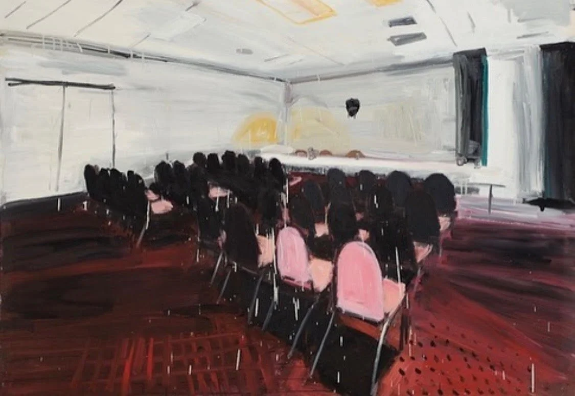 Will Milner, 'Quality Inn, Staunton VA, Interstate 81, Conference,' 2014, oil on canvas, 60”x84”