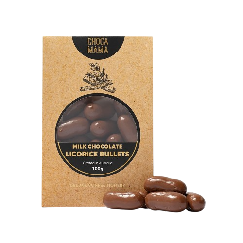 Milk Chocolate Licorice Bullets 100g