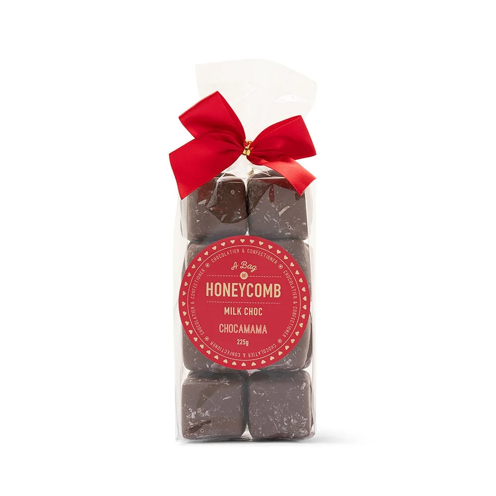 Red Label Ribboned Milk Chocolate Honeycomb 225G