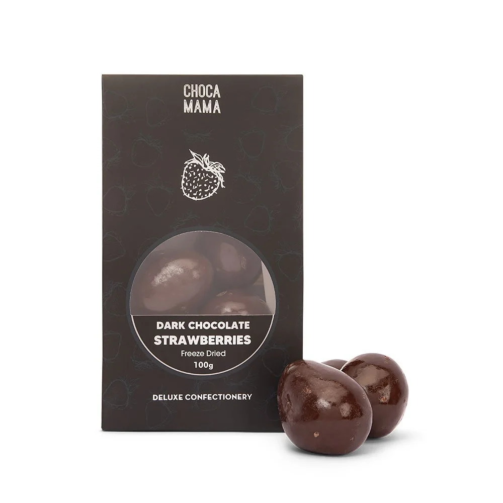 Dark Chocolate Freeze Dried Strawberries 100g