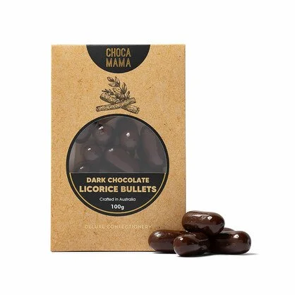 Dark Chocolate Licorice Bullets 100g