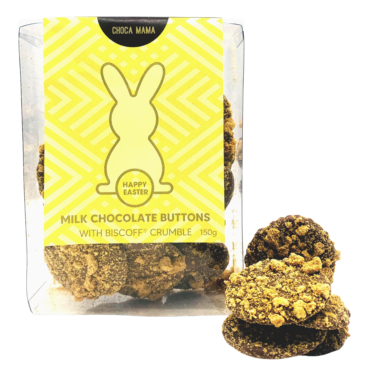 Easter Milk Buttons with Biscoff crumb Gift Tray 150g