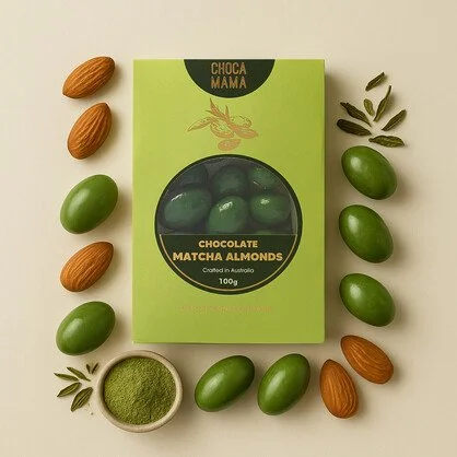 Chocolate Matcha Almonds 100g
