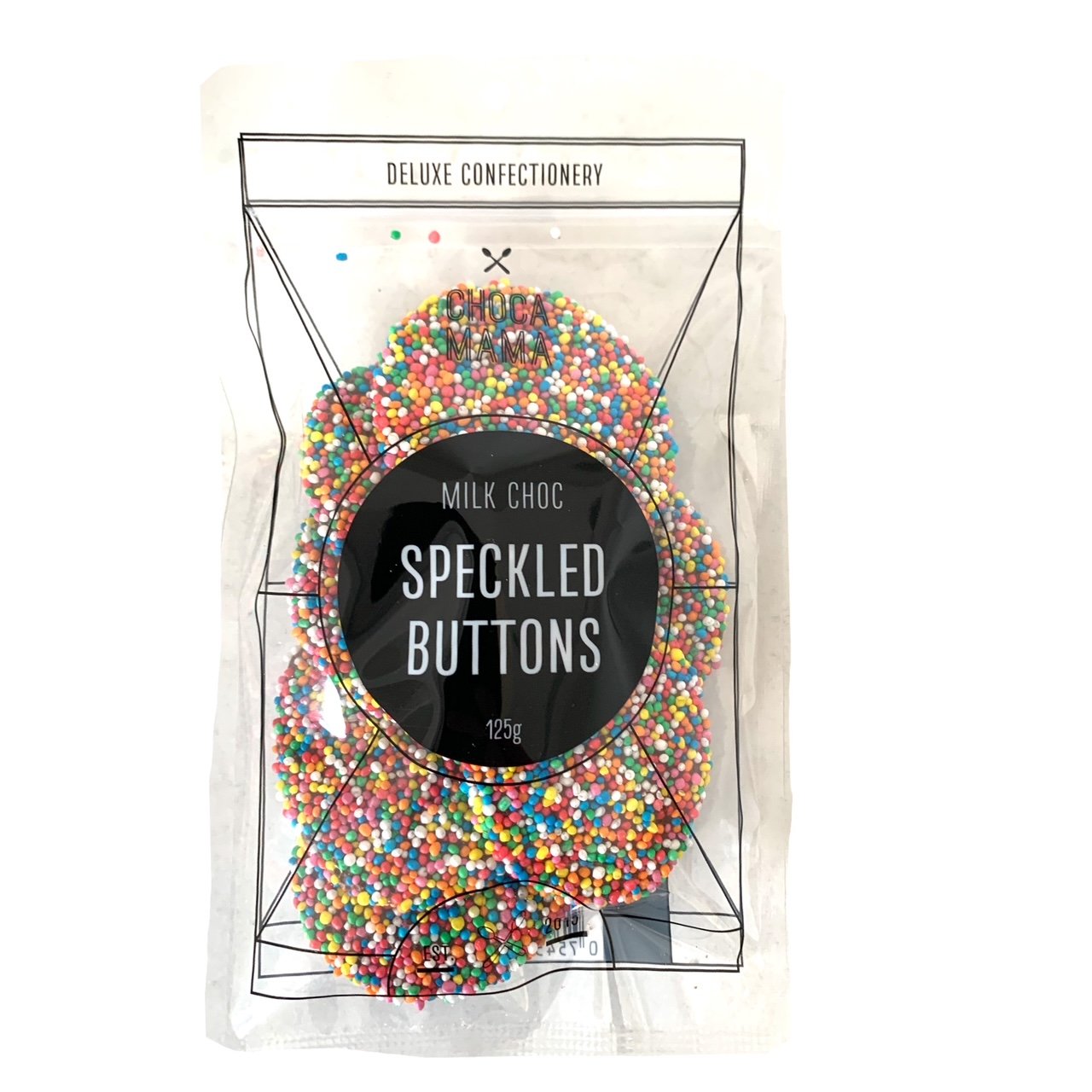 Milk Speckled buttons 125g