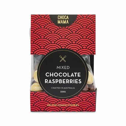 Mixed Chocolate Raspberry Medium Box 325g