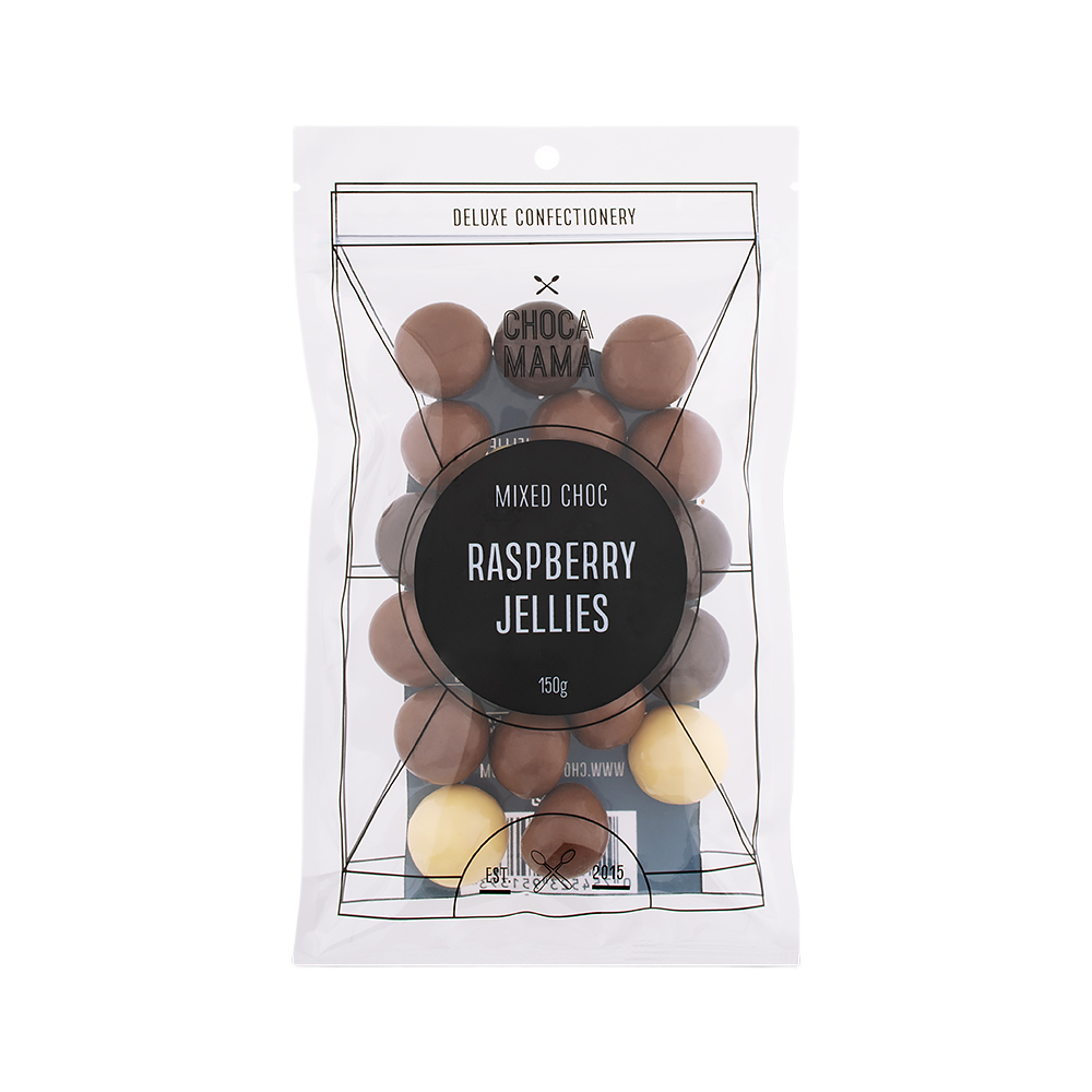 Mixed Chocolate Raspberry Jellies 150g