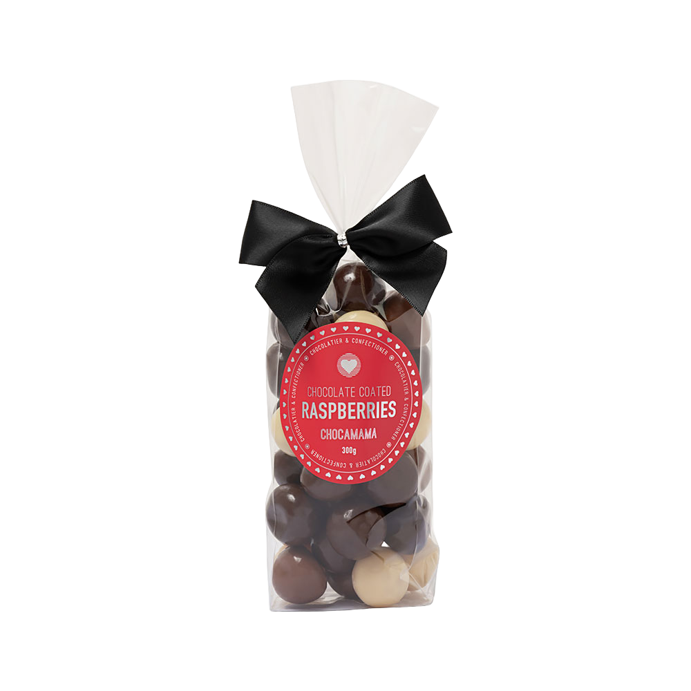 Mixed Chocolate Raspberries 300g