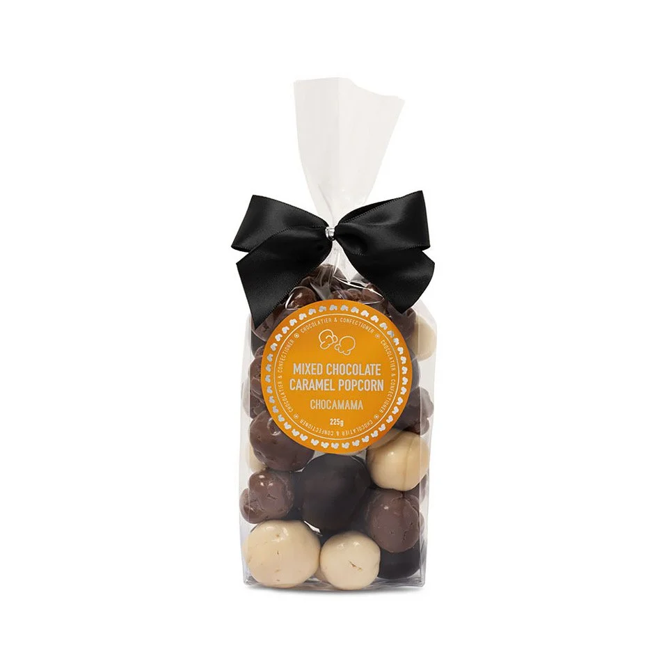 Mixed Chocolate Caramel Popcorn 225g