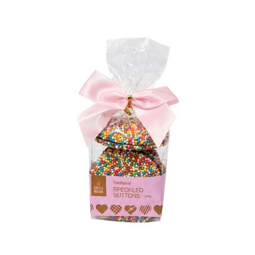 Chocolate Freckled Button 150g Pink Ribbon