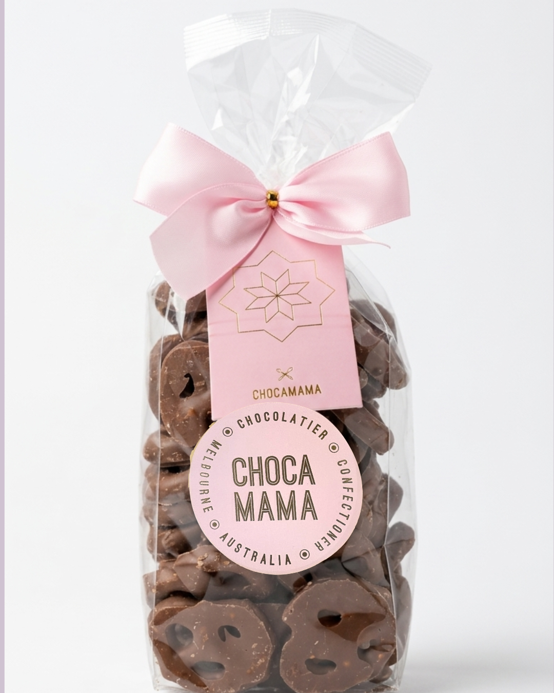 Milk Choc Pretzels 225g Pink Ribbon