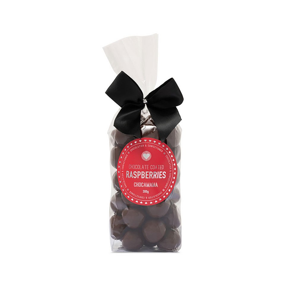 Dark Chocolate Raspberries 300g