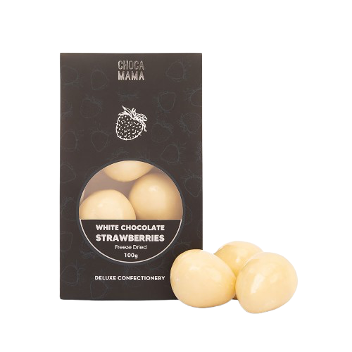 White Chocolate Freeze Dried Strawberries 100g
