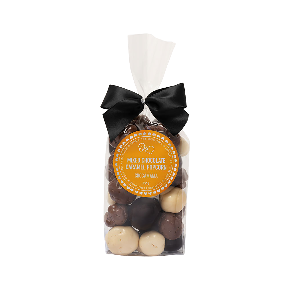 Mixed Chocolate Caramel Popcorn 225g