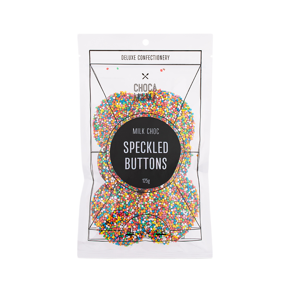 Milk Speckled buttons 125g