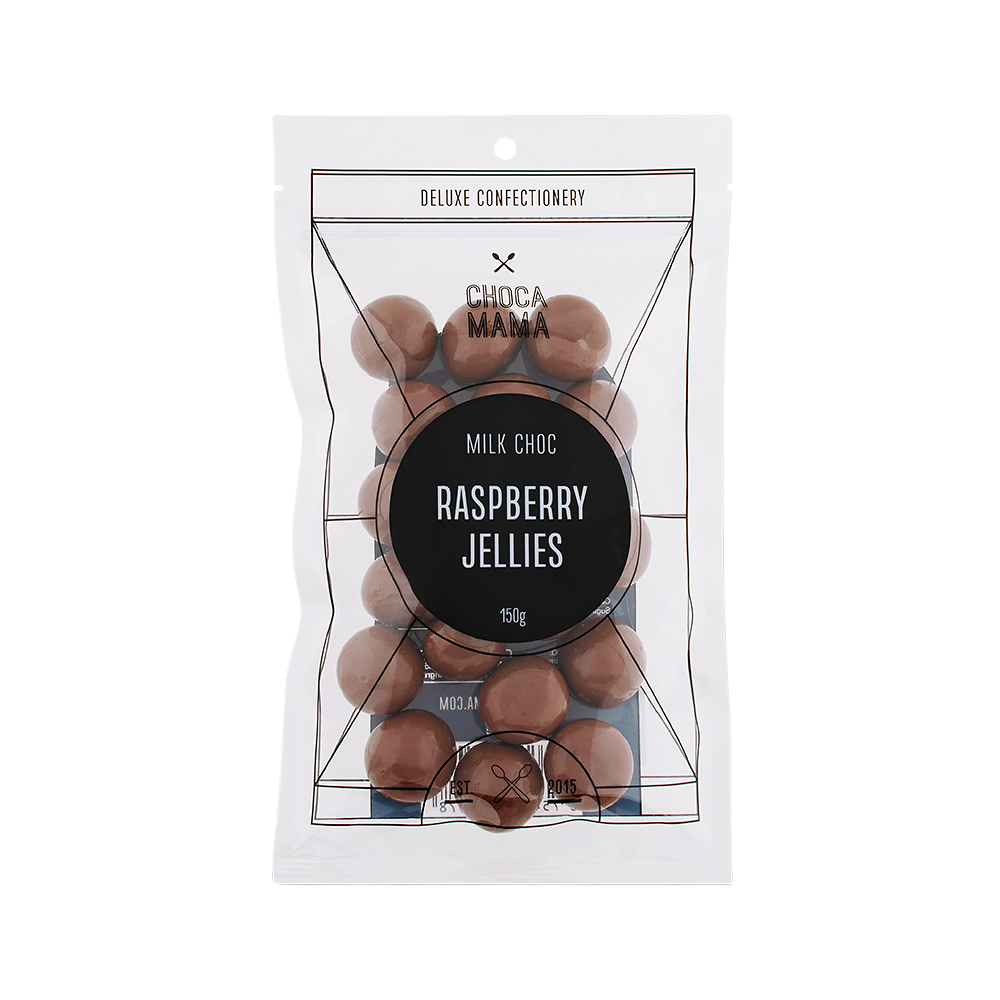Milk Chocolate Raspberry Jellies 150g