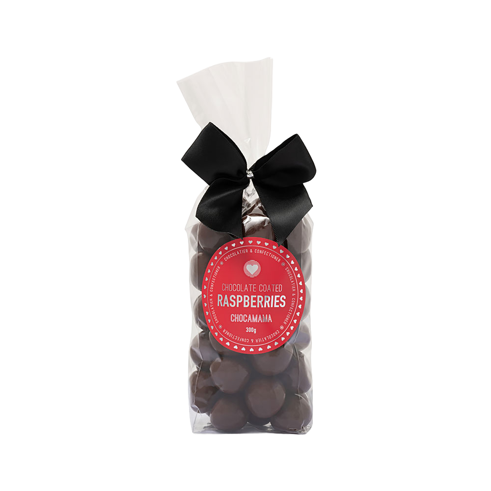 Dark Chocolate Raspberries 300g