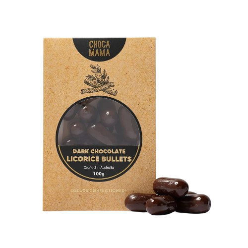 Dark Chocolate Licorice Bullets 100g