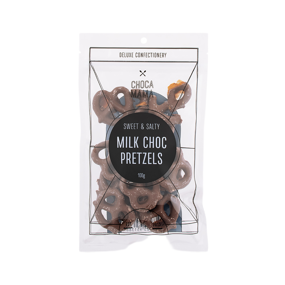 Milk Choc Pretzels 100g