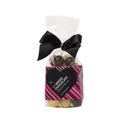 Mix Malt Balls Pink Pattern ribboned bag 150g