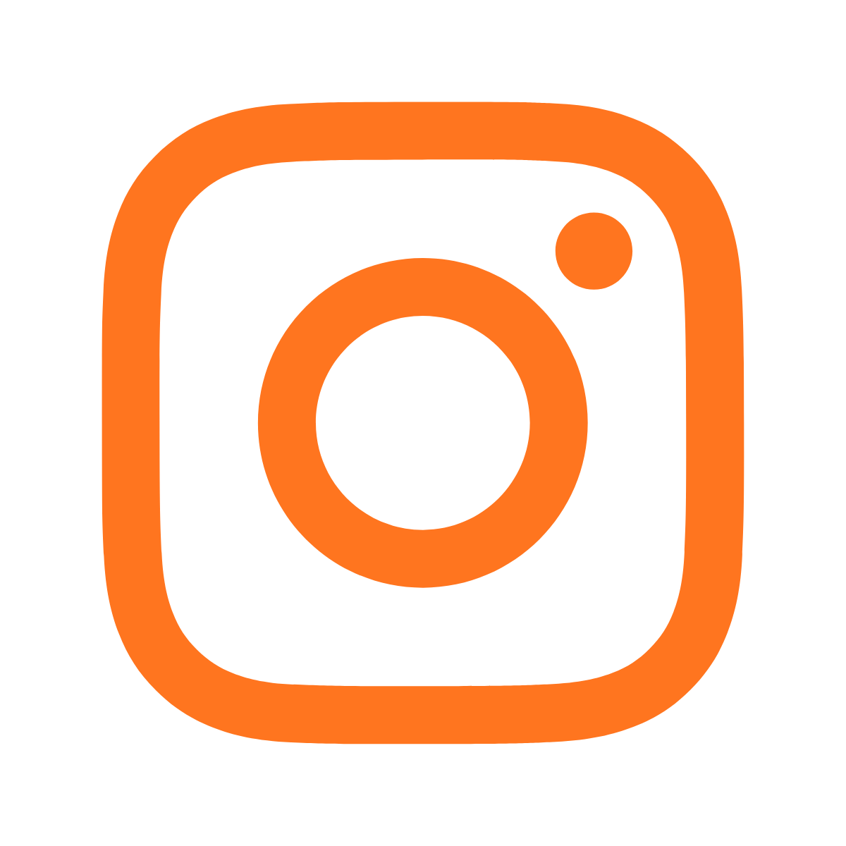 Orange Instagram logo with a stylized camera icon inside a square outline.