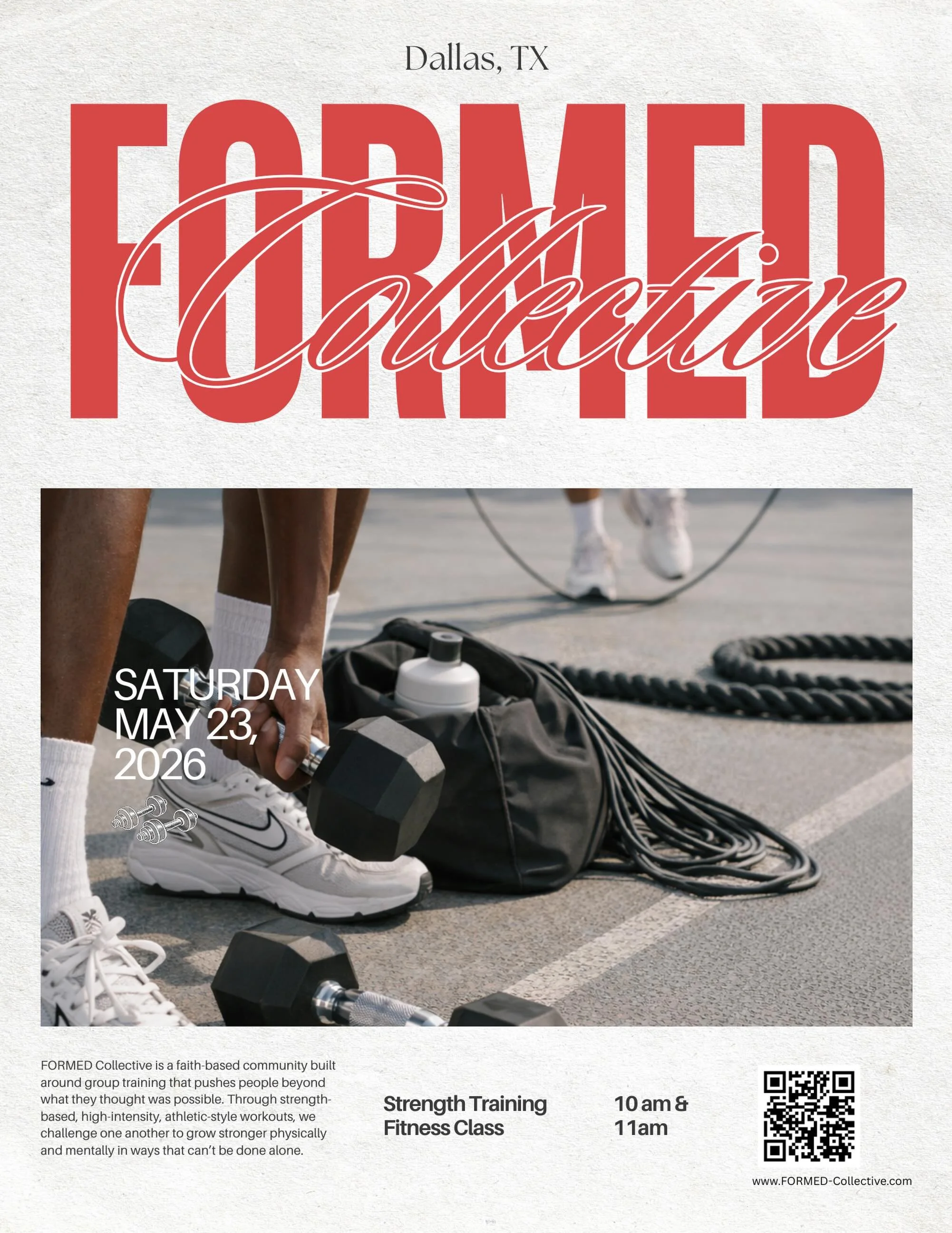 Come out THIS SATURDAY! 🤍 come expectant to be challenged and to be apart of an amazing community! Sign up through the link in our bio #fitnesscommunity #dallasfitness
