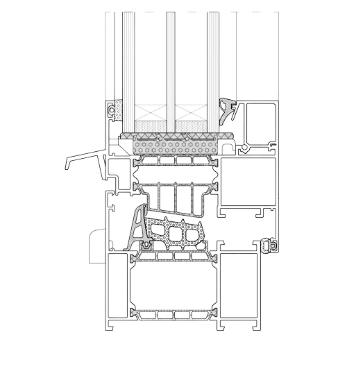 Aluprof MB-86 cross section drawing
